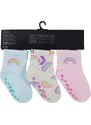 Converse rainbows 3pk gripper socks PINK