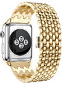 4wrist Ocelový tah s dračím vzorem pro Apple Watch 42/44/45/49 mm - Gold