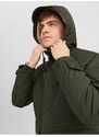 Khaki pánská zimní parka Jack & Jones Clip - Pánské