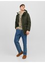 Khaki pánská zimní parka Jack & Jones Clip - Pánské