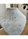 SYLVIENE Stříbrný personalizovaný náhrdelník s písmeny a kamenem měsíce narození