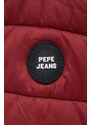 Bunda Pepe Jeans pánská, vínová barva, přechodná