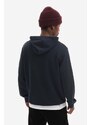 Bavlněná mikina A.P.C. Hoodie Marvin COEZD-H27733 BLACK pánská, tmavomodrá barva, s kapucí, aplikací