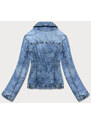 GOURD JEANS Světle modrá dámská džínová bunda s límcem (GD8631-K)