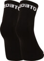 10PACK ponožky Nedeto kotníkové černé (10NDTPK001-brand)