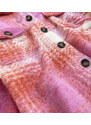 MADE IN ITALY Růžová melanžová dámská košilová bunda (3925B)
