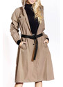 Ann Gissy Dlouhý béžový kabát s páskem (AG5-019)