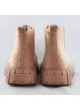 VIA GIULIA Světle béžové šněrovací boty z imitace semiše (XA057)