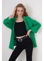 Bigdart 5862 Knitted Kimono - Green