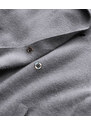 S'WEST Dlouhý šedý přehoz přes oblečení s kapucí (B6010-9)