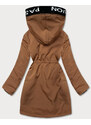 S'WEST Dámská bunda v karamelové barvě s kožešinovou podšívkou (B8115-22)