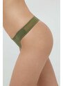 Dámské tanga QF6816E 0SR khaki - Calvin Klein