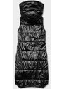 S'WEST Černá dámská vesta s asymetrickou spodní částí (B8129-1)