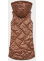 S'WEST Dámská vesta v karamelové barvě s kapucí (B0130-22)