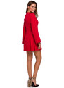 K021 Mini šaty s projmutým spodním lemem - červené