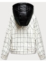 Ann Gissy Krátká károvaná košilová bunda v barvě ecru (AG3-1839)