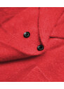 MADE IN ITALY Krátký červený přehoz přes oblečení typu alpaka (CJ65)