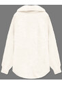 MADE IN ITALY Krátký přehoz přes oblečení typu alpaka ve smetanové barvě (CJ65)