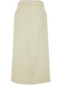 Trendyol Beige Linen Midi Denim Skirt