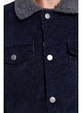 Trendyol Námořnická modrá Unisex sametový kabát pravidelného střihu