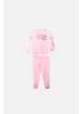 JOYCE Dívčí velurové pyžamo "SUPER"/Růžová