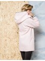 LeMonada Lemonade coat decorated with white and black trimming pink