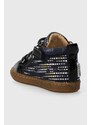Dětské semišové sneakers boty Shoo Pom tmavomodrá barva