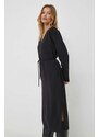 Šaty Calvin Klein černá barva, midi, oversize