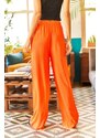 Olalook Women's Tile Belted Weave Viscose Palazzo Pants