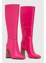 Kozačky Steve Madden Ambrose dámské, růžová barva, na podpatku, SM11002642