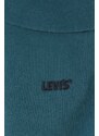 Bavlněné tepláky Levi's tyrkysová barva, s aplikací