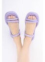 Madamra Lilac Women's Puffy Sandals