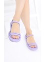 Madamra Lilac Women's Puffy Sandals