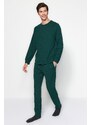Trendyol Green Regular Fit Waffle Knitted Pajamas Set