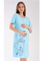 Noční košile dámská mateřská Vienetta Secret MÉĎA S KYTKOU 04803VS