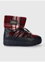 Sněhule Tommy Hilfiger TARTAN SNOWBOOT tmavomodrá barva, FW0FW07612