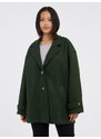 Tmavě zelený dámský kabát Noisy May Alicia - Dámské