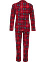 Trendyol Red Soft Feel Premium Plaid Sleep Band Knitted Pajamas Set