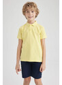 DEFACTO Boy Regular Fit Polo Neck Pique Short Sleeved Polo T-Shirt