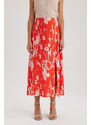 DEFACTO A Cut Flower Normal Waist Midi Skirt