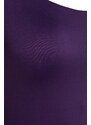 Trendyol Purple Fitted/Situated, Crinoline Collar Soft Fabric, Flexible With Snap Buttons Knitted Body