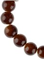 Yups Bead bracelet on elastic band brown