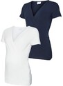 MAMALICIOUS Tričko 'Kate Tess' námořnická modř / bílá