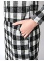 Euphory CHECKERED DRESS WHITE AND BLACK