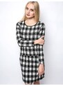 Euphory CHECKERED DRESS WHITE AND BLACK