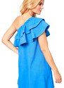 Cocomore Boutqe formal dress with carmen neckline blue