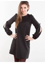 INPRESS Dress decorated with slits on the sleeves black