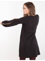 INPRESS Dress decorated with slits on the sleeves black