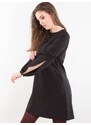 INPRESS Dress decorated with slits on the sleeves black