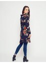 Bisons Project Navy blue floral cape with flounces Yups